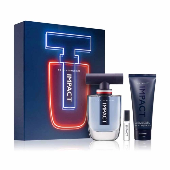 Tommy Hilfiger Impact Set Regalo 100ml EDT + 100ml Bagno Doccia Capelli + 4ml EDT