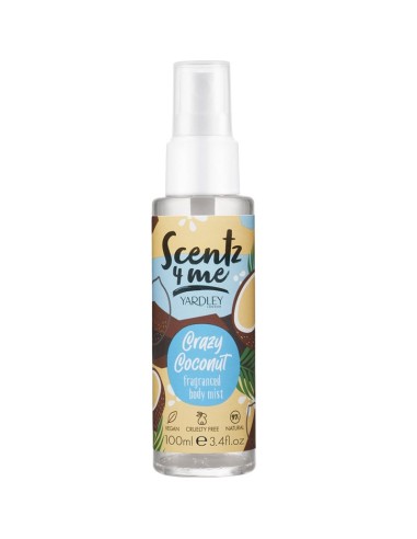 Yardley Scentz 4 Me Fragranced Body Mist 100ml Spray - Crazy Coconut