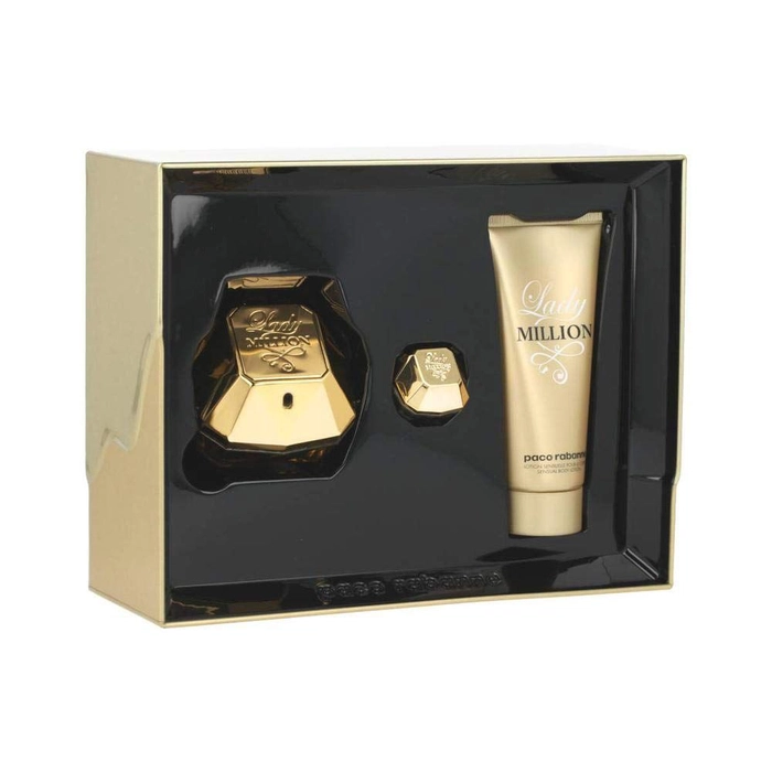 Paco Rabanne Lady Million Gift Set 80ml EDP + 100ml Body Lotion + 5ml EDP