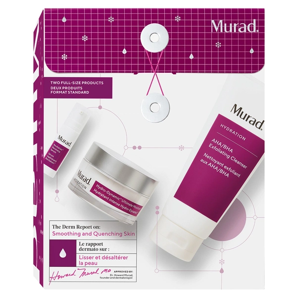 Coffret Murad The Derm Report : Lissant et Hydratant 200ml Nettoyant Exfoliant + 5ml Sérum Réparateur + 50ml Hydratant