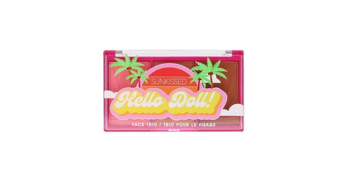Trio Hello Doll Face Sunkissed 4,2g colorete + 4,2g iluminador + 4,2g bronceador