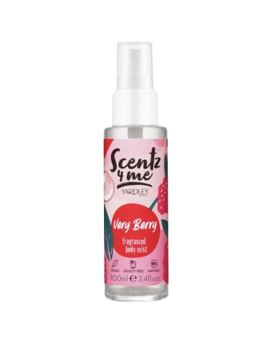 Bruma perfumada para el cuerpo Yardley Scentz 4 Me 100ml Spray - Very Berry