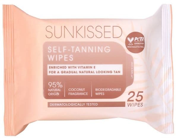 Sunkissed Self-Tanning Wipes - 25 pieces