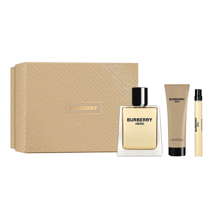 Coffret cadeau Burberry Hero 100ml EDT + 75ml Gel douche + 10ml EDT