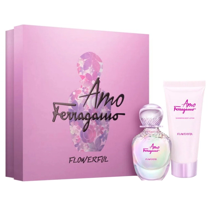 Salvatore Ferragamo Amo Ferragamo Flowerful Presentask 50ml EDT Spray + 100ml Body Lotion