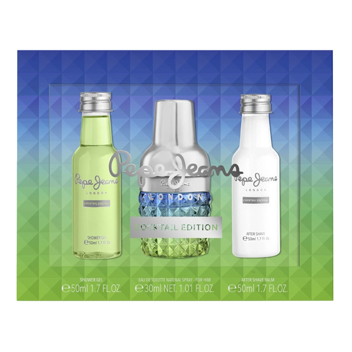 Pepe Jeans For Him Cocktail Coffret Cadeau 30ml EDT + 50ml Gel Douche + 50ml Baume Après-Rasage