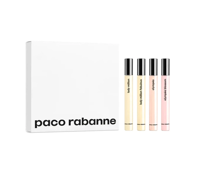 Paco Rabanne Women Miniature Gift Set 10ml Lady Million EDP + 10ml Olympea EDP + 10ml Lady Million Fabulous EDP Intense + 10ml Olympea Blossom EDP Florale