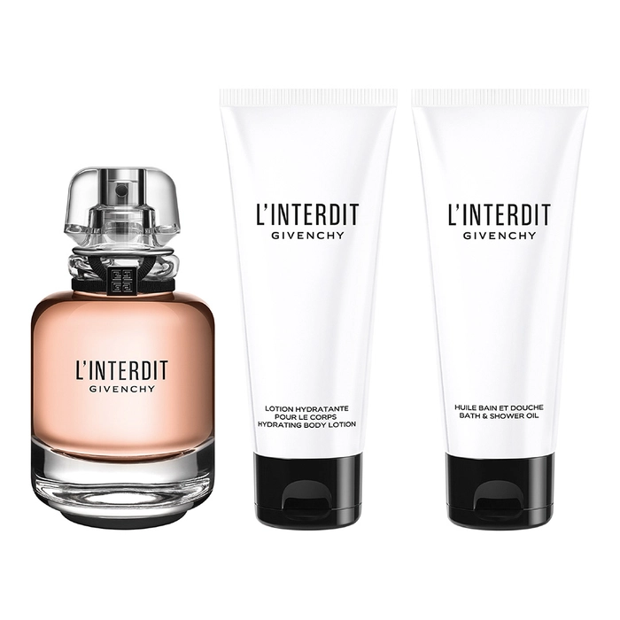 Givenchy L'Interdit Gift Set 80ml EDP + 75ml Shower Gel + 75ml Body Lotion