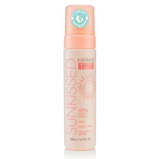 Mousse bronceadora express Sunkissed 95% natural 1 hora 200ml
